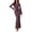 dark Purple Red, variant on Women's Floral Bodycon Maxi Dress Spring Elegant Mesh Long Sleeve Formal Wedding Guest Cocktail Dresses