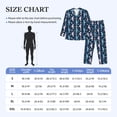 thumbnail image 4 of Fotbe Seahorses And Plants Pattern Long Sleeve Pajama Set for Men,Sleepwear Set,2-piece Loungewear Set,Soft PJs Comfy Nightwear with Pockets-X-Large, 4 of 7