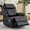 PU Black, variant on TacleeKii Oversized Swivel Rocking Recliner with Massage and Heat for Big and Tall Adults, Ergonomic Wide Seat Lounge Chair, 400 Lbs, Gray