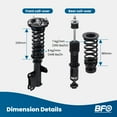 thumbnail image 4 of BFO Coilovers for Ford Mustang 2005-2014 GT S-197, Height Adjustable Coilovers Suspension Kit, Preset Damping Shock Absorber Struts, Lowering Kit Black, 4 of 9
