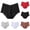 Red, variant on Women Underwear No Show Panties Womens Panties Skin-Friendly Elastic Waistband Briefs Bikini Underwear