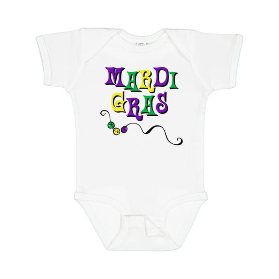 Inktastic Mardi Gras Beads Boys or Girls Baby Bodysuit