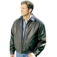 thumbnail image 6 of Reed Men's Tall All American Bomber Leather Jacket Union 5XLTall Black, 6 of 10