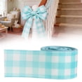 thumbnail image 2 of Anewi Spring Wired Edge Ribbon, 5 Yards Pastel Blue Buffalo Plaid Gingham Fabric Ribbon for Easter Wreaths, Bow Making, DIY Crafts, 1 Roll, 2 of 10