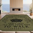 thumbnail image 2 of Design&I 6'x9' Washable Area Rug Snag-Free Olive Green Mystical Journey Art Celestial Symbols with Quote for Dining Room, Under Table, Office, 2 of 7