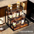 thumbnail image 7 of Coffee Syrup Rack Organizer Syrup Bottle Holder Stand for Coffee Bar 3-Tier 12 Bottles Storage Shelves for Syrup, Wine, Dressing for Kitchen Coffee Station, 7 of 7