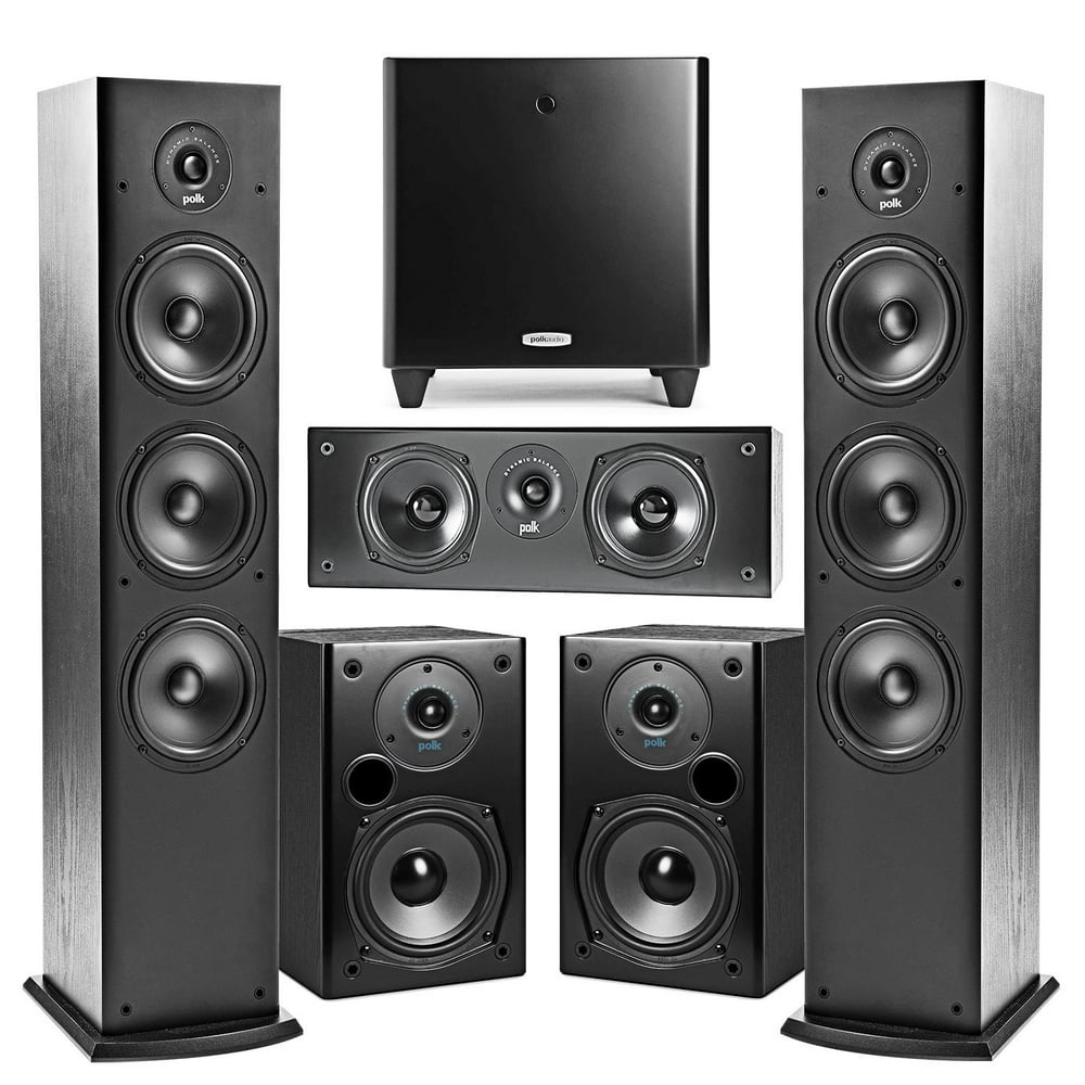 Polk Audio T30 Center Channel Speaker with Polk DSW PRO 440 WI
