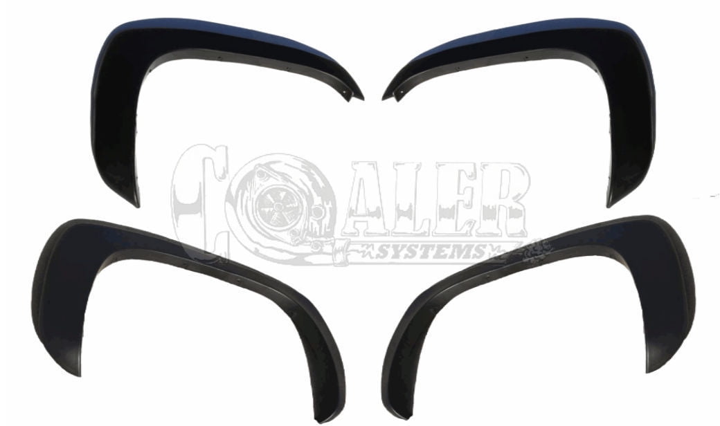 Set Fender Flares For GMC Yukon XL 1500 Paintable Matte Black OE Style