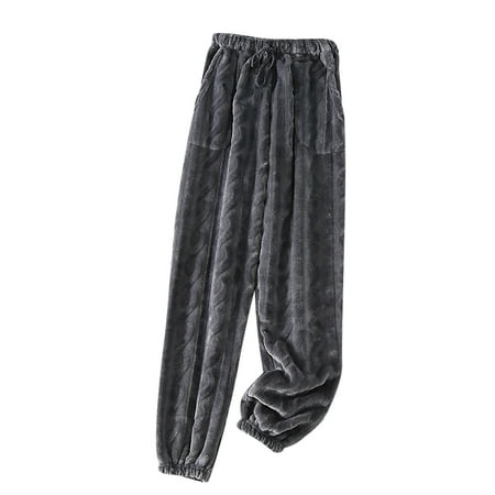 

KEJIG Lace Panties For Women Women Fashion Flannel Trousers Thickened Plus Velvet Homewear Pajama Pants