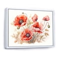 thumbnail image 2 of Designart "Winter Delight In Poppies' Charm I" Poppies Floater Framed Wall Decor, 2 of 5