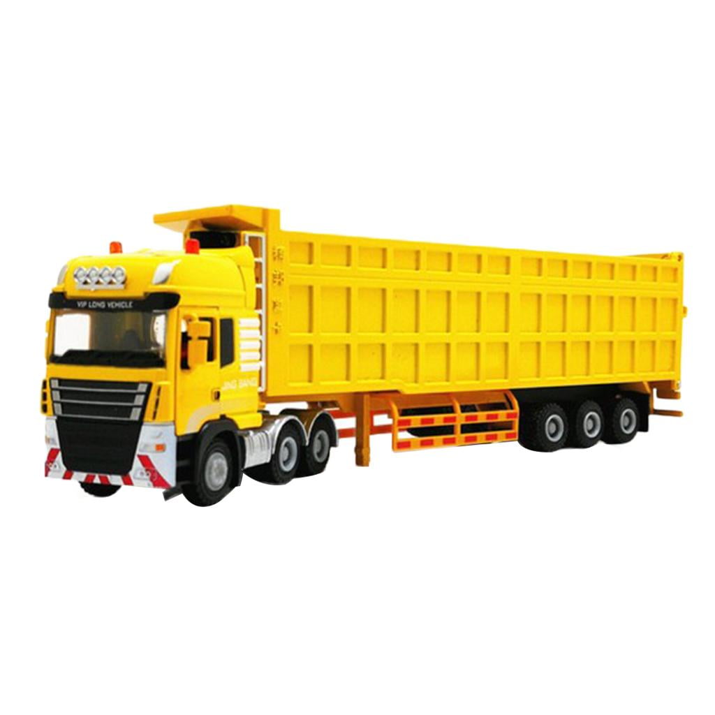 1：50 Yellow Alloy Diecast Movable Dump Truck Model Car Vehicles Gifts Simulation 