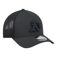 thumbnail image 3 of Men's New Era  Black Athletics Badged M-Crown A-Frame 9FORTY Trucker Adjustable Hat, 3 of 7