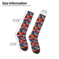 thumbnail image 2 of Xecao Colorful Hawaii Palms Pattern Adult Stockings with Color-Block Design and 3D Print, Breathable Comfortable Hosiery for Daily Wear and Sports, 2 of 6