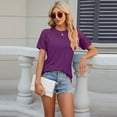 thumbnail image 5 of Fjuchai Womens Soft T-Shirt for Female Cotton Solid Color Short Sleeve Tees Summer Pullover Shirt S-XXL, 5 of 9