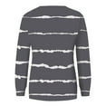 thumbnail image 5 of IMENGL Casual striped pullover top, Gray XL, Size M-2XL, 5 of 5