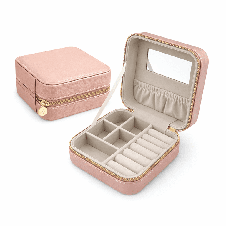 Hives and Honey Mya Compact Jewelry Travel Case, Blush photo 1