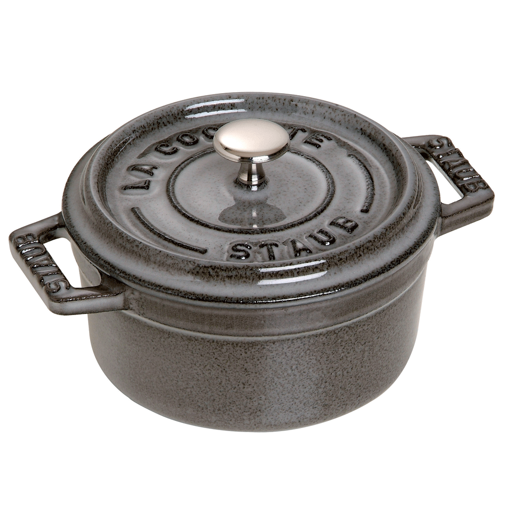 Staub Cast Iron 0.25qt Mini Round Cocotte Graphite Grey Walmart