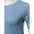 thumbnail image 4 of A2Y Women's Basic Solid Premium Cotton Short Sleeve Crew Neck T Shirt Tee Tops Cement M, 4 of 6