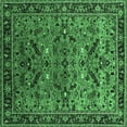 thumbnail image 1 of Ahgly Company Indoor Square Oriental Emerald Green Industrial Area Rugs, 5' Square, 1 of 4