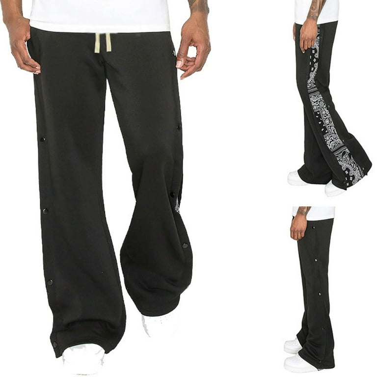 HaHaHappy Men' Breasted Sweatpants Bandana Patchwork Spring