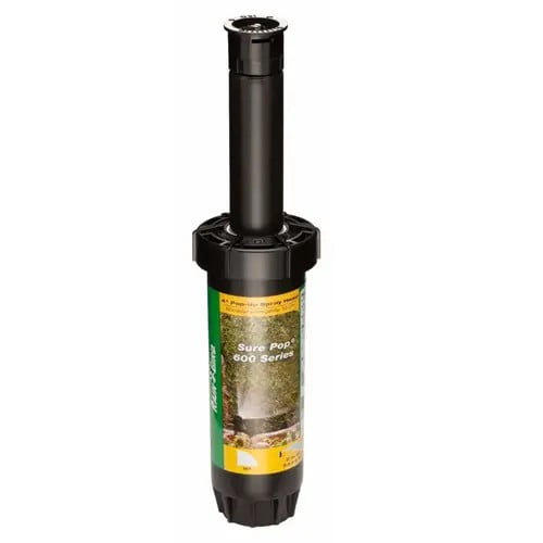 (5) Rain Bird SP40QSN Sure Pop 600 Series Pop-Up Sprinkler 90° Quarter Circle Pattern 8' - 15' Spray Distance 4" Pop-up Height