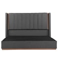 thumbnail image 1 of Cabecera King Size Linz + Base Cama Gris Oscuro, 1 of 8
