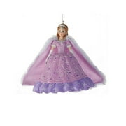 4.25" Decorative Purple Princess with Cape Hanging Christmas Ornament