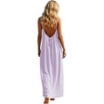 thumbnail image 3 of Uootdi Swim Cover Ups for Women Gingham Print Spaghetti Strap Backless Tie Back Maxi Dress Beach Pool Wear Gift, 3 of 9