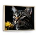 thumbnail image 2 of Designart "Bengal Cat Melody I" Animals Cat Floater Framed Canvas Art Print, 2 of 5