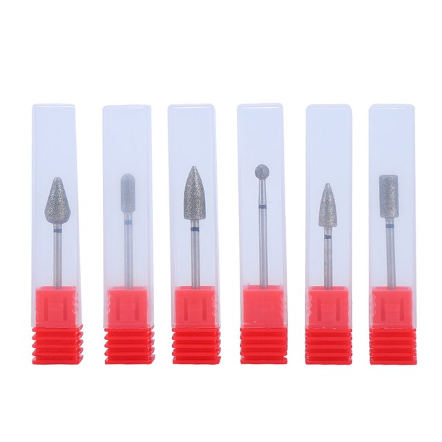 Broca de lijado para pulido de uñas, taladro eléctrico para uñas, accesorios de la máquina de manicura, 6 uds.