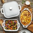 thumbnail image 3 of Staub Ceramic 4-pc Baking Pans Set, Casserole Dish with Lid, Brownie Pan, White, 3 of 9