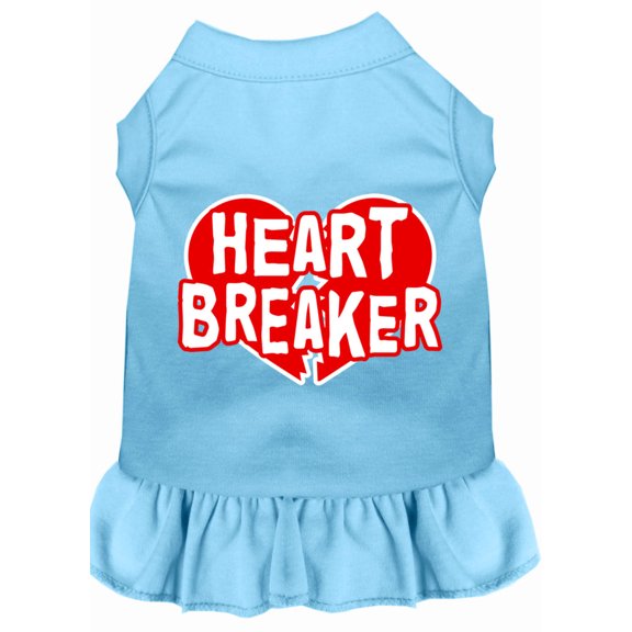 Pet Dog Cat Dress Screen Printed, "Heart Breaker"