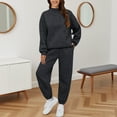 thumbnail image 2 of vigerkar Two Piece Sets for Women Fall Outfits Sweatsuit Sweat Sets Casual Matching Set Travel Tracksuit (Dark Gray, S), 2 of 7
