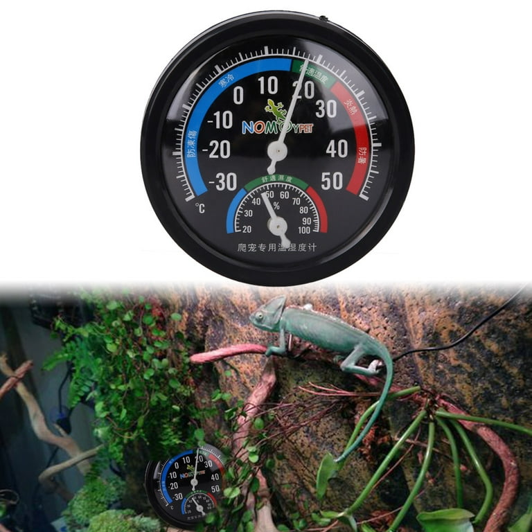 Tiyuyo Reptile Vivarium Rearing Box Thermometer Humidity (Hygrometer) Dial  Gauges 