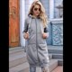 thumbnail image 4 of Sudadera con Capucha y Cremallera para Mujer, Chaqueta Informal de Larga para Otoño, Chaquetas Largas de Otoño con Bolsillos, Túnica Gris L, 4 of 9