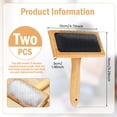 thumbnail image 3 of Toorise 2Pcs Wool Carding Comb Wool Carding Brushes with Bamboo Handle Multipurpose Hand Wool Brushes Professional Needle Felting Brushes for Wool Coat Felt Rug Tassel Dog Hair 12x16x3cm-2pcs-, 3 of 10