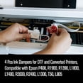 thumbnail image 2 of 4PCS Printer Ink Damper Fit for Epson R1390 L1800 P408 R1900 L1400 R2000 R2400 L1300 T50 L805 A3 Printhead DTF Printers Replacement Parts, Document Photo Cartridge Accessories, Dumper Supplies White, 2 of 6