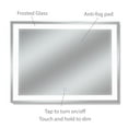thumbnail image 5 of Dyconn Faucet Edison Tri-Color Horizontal/Vertical Wall Mounted Backlit LED Bathroom Vanity Mirror with Touch ON/OFF Dimmer (48"W X 36"H ), 5 of 6