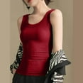 thumbnail image 6 of JGGSPWM Women's Tank Tops Ribbed Summer Casual Sleeveless Basic Cami Top Slim Fitted Blouse Tees Red S, 6 of 7