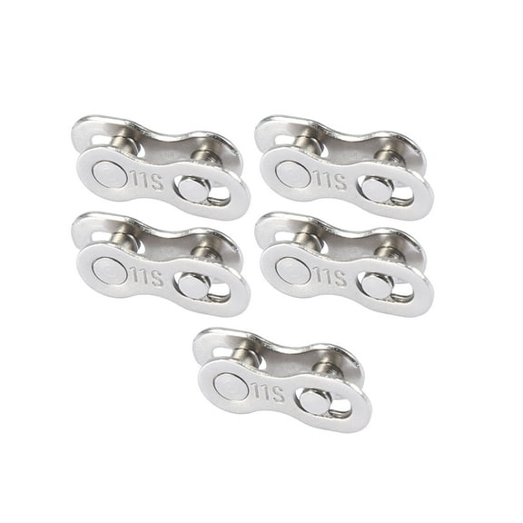 5 Pair 11 Speed Master Chain Link Connectors Bicycle Bike Reusable Speed Chain Link Silver Tone
