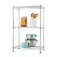 thumbnail image 3 of TRINITY BASICS® 3-Tier NSF 23.2"x13.4"x35.6" Wire Shelving Rack (2 Pack) - Chrome, 3 of 14