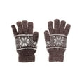 thumbnail image 3 of CTM  Snowflake Pattern Knit Winter Gloves (Men), 3 of 4