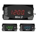 thumbnail image 4 of Tignapoo New Generation 3-in-1 LED Digital Clock, Thermometer & Voltmeter with IP67 Waterproof Rating for 6-30V Motorcycles, Cars, and Boats – High-Visibility Red Display, Easy Installation, Durable, 4 of 6