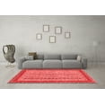 thumbnail image 3 of Ahgly Company Indoor Round Abstract Red Modern Area Rugs, 6' Round, 3 of 4