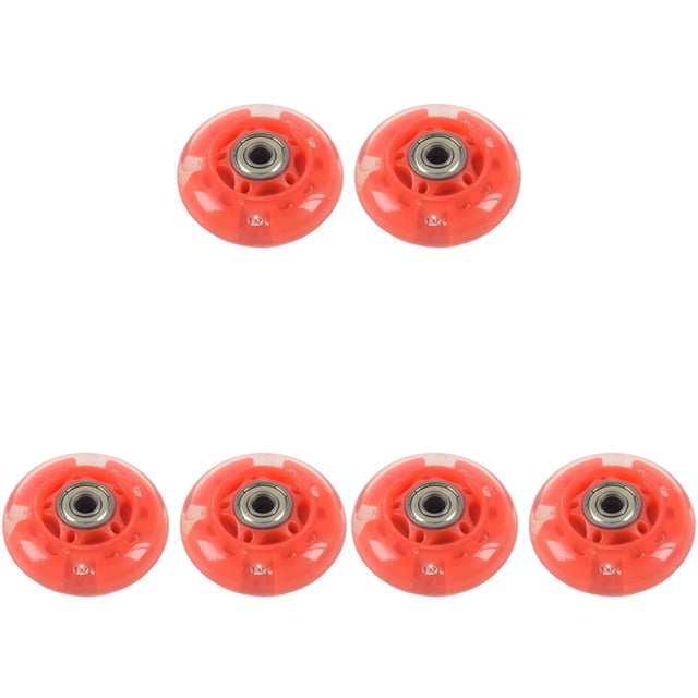 3 Paires Roue de Patinage pour Trottinette en Ligne à Roulement 608ZZ de 8 mm de Diamètre Rouge
