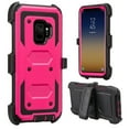 thumbnail image 3 of FIEWESEY  Rugged Holster Cover[Full Body] [Heavy Duty Protection ] Bumper Case [Belt Swivel Clip] + [Kickstand] for Samsung Galaxy S9 5.8 inch(Pink), 3 of 8