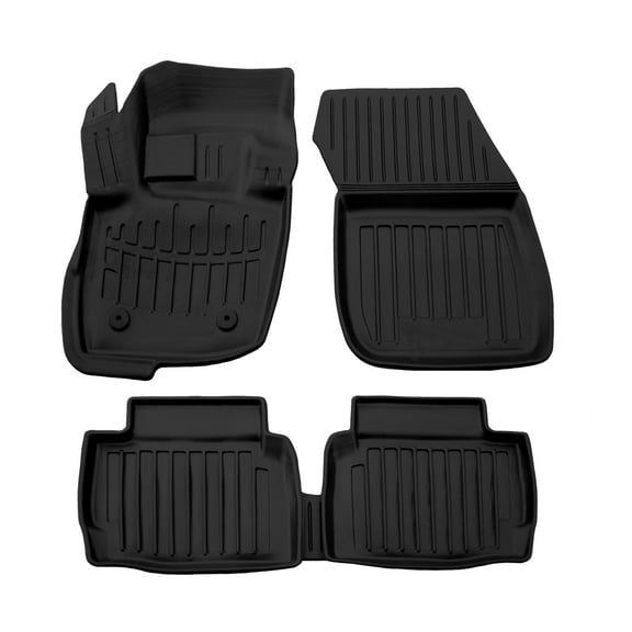 3D Floor Mats for 2013-2020 Ford Fusion/Lincoln MKZ 2013-2020 Heavy Duty, Custom Fit, All Weather Liner Front & 2nd Row Full Set Rubber, Black