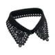 thumbnail image 3 of Cuello falso para mujer, blusa de gasa desmontable, cuello falso de media camisa para vestido Negro, 3 of 9
