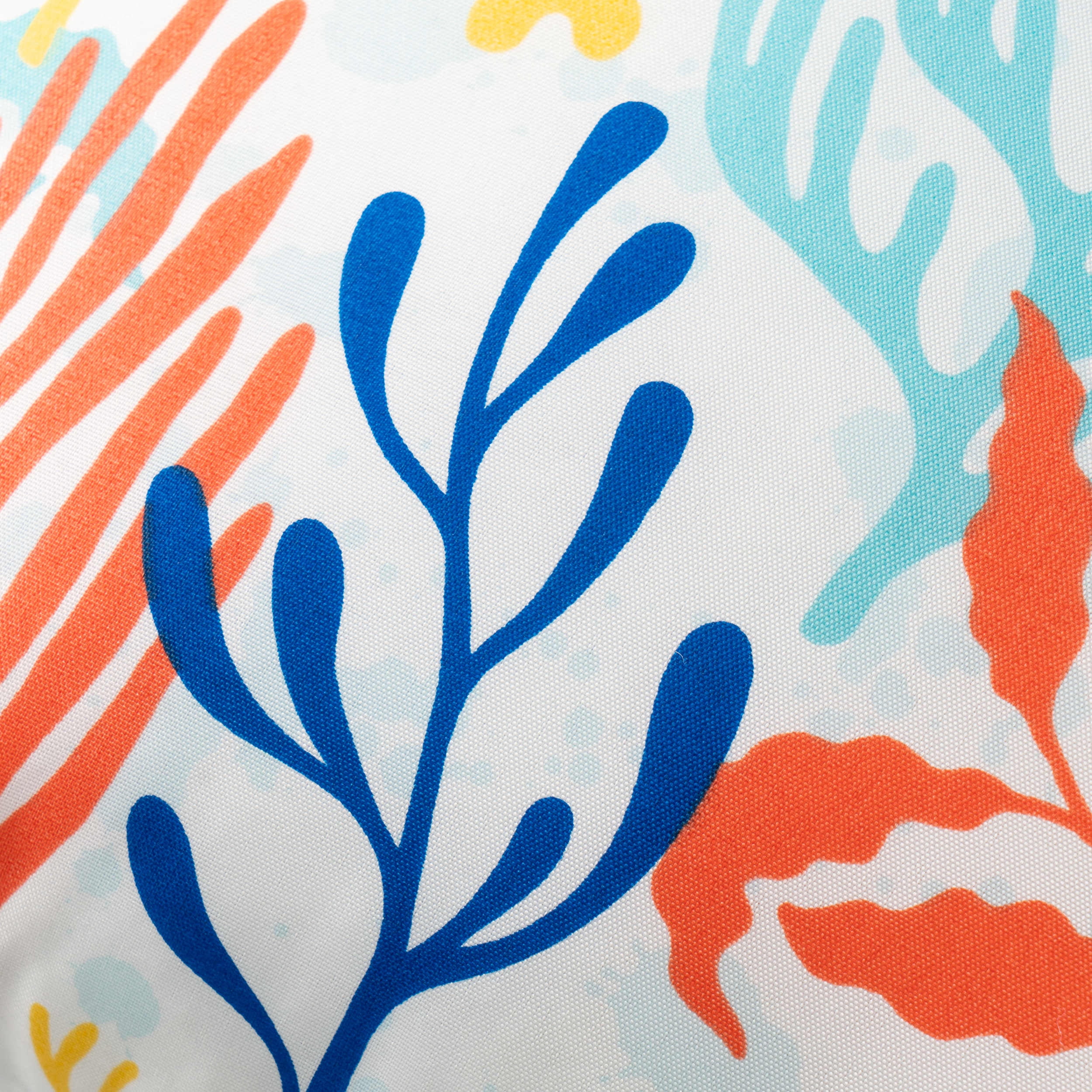 Mainstays Coastal Corals Reversible Outdoor Throw Pillow 16 inch Multi-color Novelty