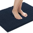 thumbnail image 7 of Bailu Chenille Bath Rug, Thick Reinforced Plush Close Knit Bath Rug, Machine Washable, 3cm Thick (Navy Blue, 17x24 inches), 7 of 7